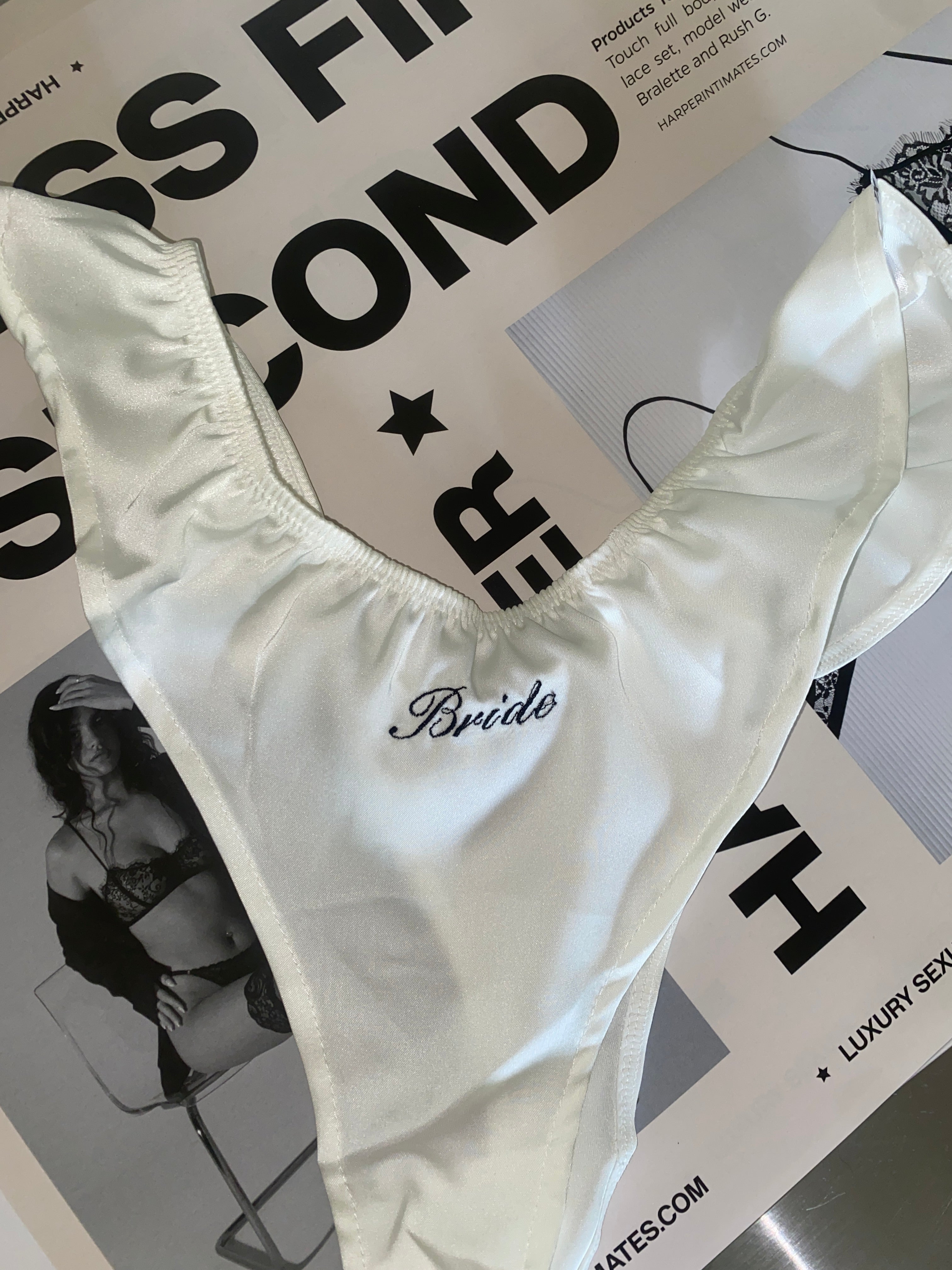 Bride Embroidered Silk Cheeky G