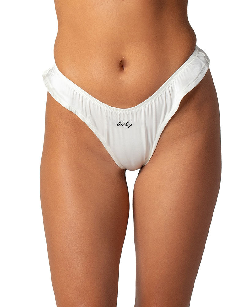 Lucky Embroidered Silk Cheeky G
