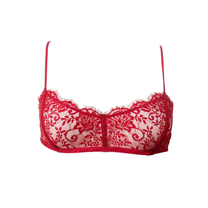 Cherry Red Rush Bra Luxurious Wearable Lingerie HARPER